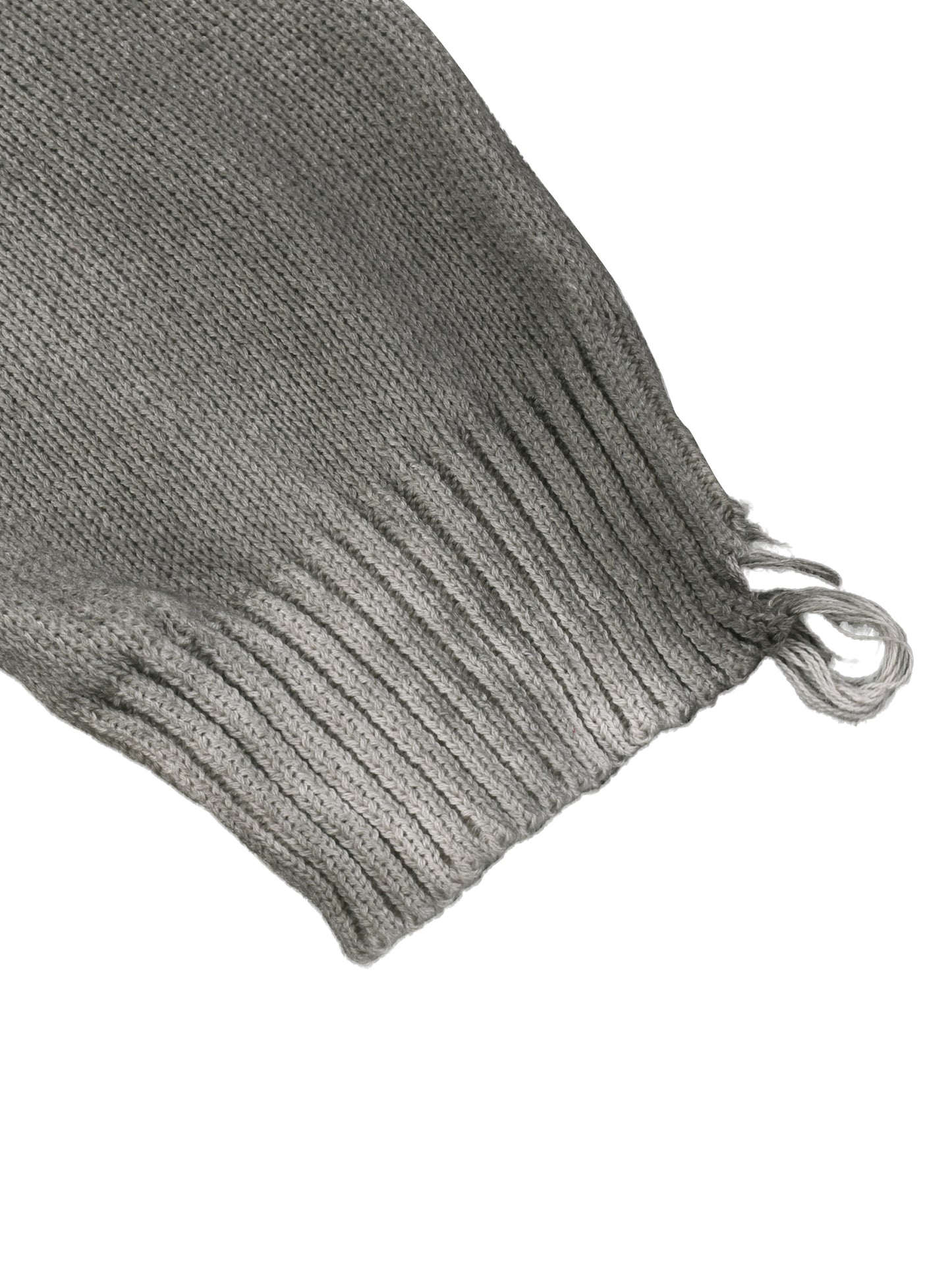 CAELMONT Distressed Ripped Crewneck Sweater